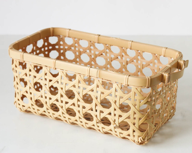 カゴアミドリ　大分　真竹　リボンバスケット　かご 大分 真竹 リボンバスケット カゴアミドリ 大分 真竹 リボンバスケット