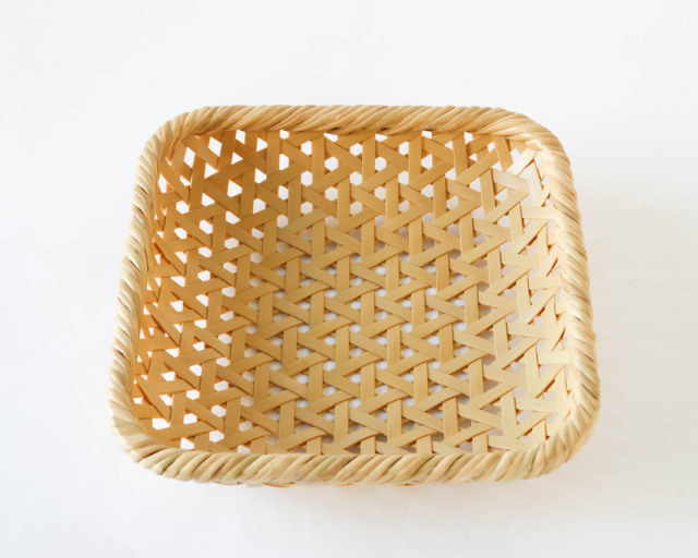 大分 亀甲編み 盛かご (正方)
