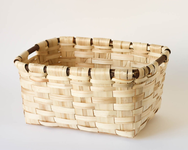 スペイン 栗 収納かご (L)