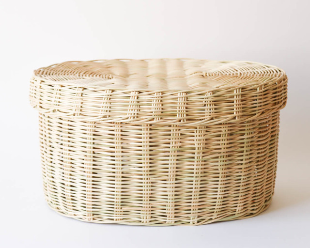 カンボジア moily オーバル ふた付き (L)