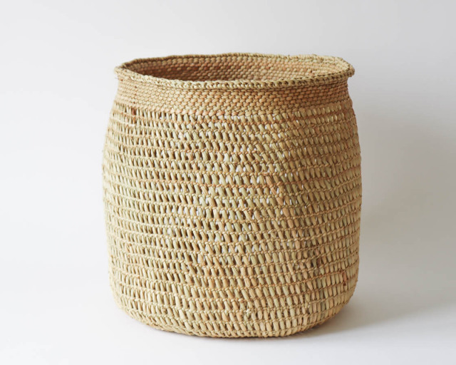 タンザニア イリンガ・バスケット (透かし編み L)