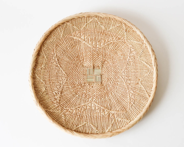 ジンバブエ 椰子 ビンガバスケット (ナチュラル L)