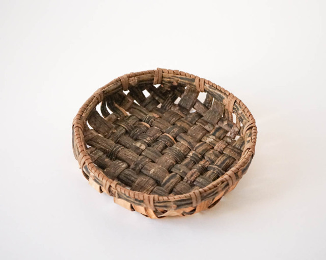 長野 ウリハダカエデ テーブルかご (丸)