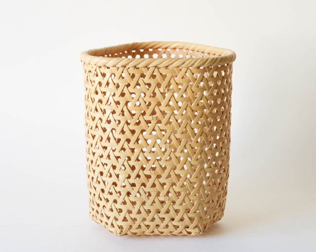 大分 亀甲編み くずかご