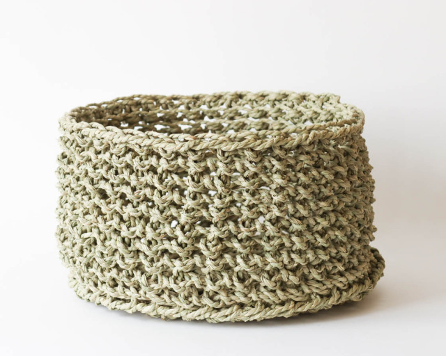岡山 い草 KNITかご (L)