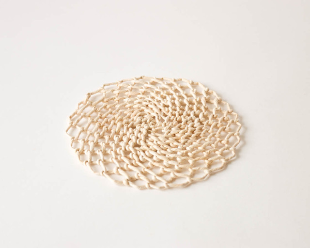 スロバキア corn husk ラウンドマット (18cm)