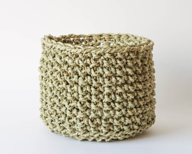 岡山 い草 KNITかご (S)