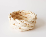 スロバキア corn husk ラウンドバスケット (S)