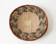 ジンバブエ 椰子 ビンガバスケット (ブラウン L)