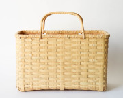 大分 真竹 寄せ編み 手提げ 2ハンドル