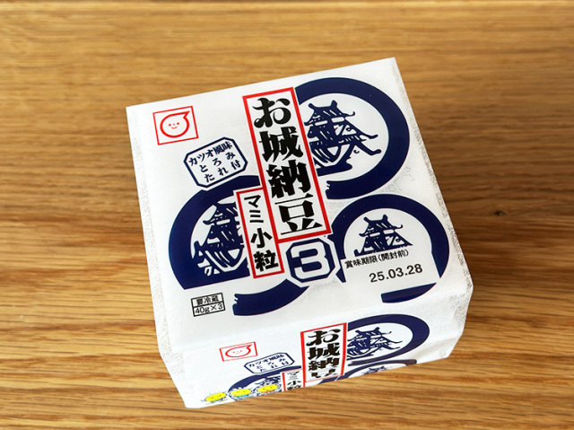 お城納豆　マミ小粒(北米産大豆)40ｇ×3P【0.3kg】