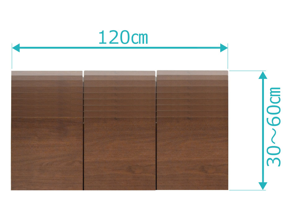 耐震上置きラック Kiuru（キウル）用  幅120cm 高さ30～60cm