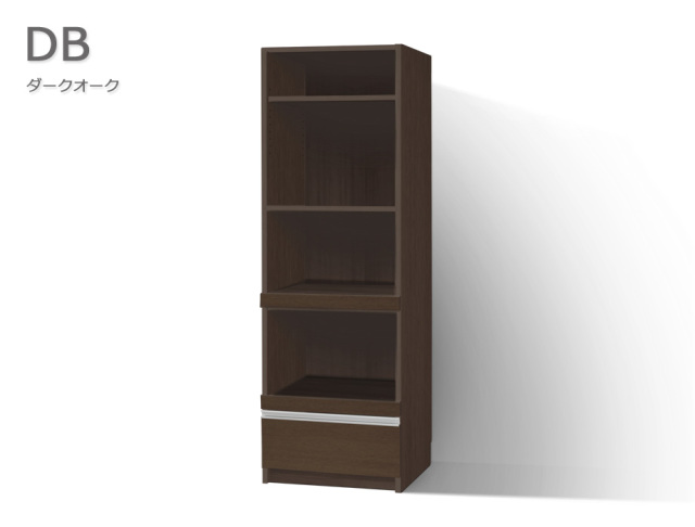 セミオーダーレンジ台LASCO 2段家電収納（幅61～80cm×奥行42/47/52cm