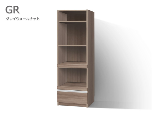 セミオーダーレンジ台LASCO 2段家電収納（幅61～80cm×奥行42/47/52cm