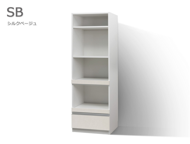 セミオーダーレンジ台LASCO 2段家電収納（幅40～60cm×奥行42/47/52cm