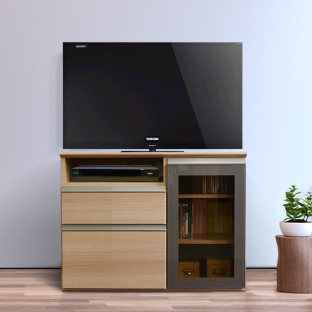 テレビ台 ハイタイプ ASTY（アスティ） 幅100cm 完成品 ダーク 