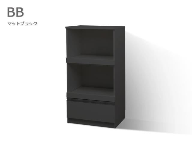 セミオーダーレンジ台LASCO 2段家電収納（幅61～80cm×奥行42/47/52cm