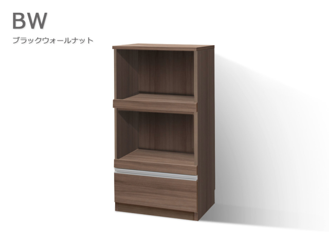 セミオーダーレンジ台LASCO 2段家電収納（幅40～60cm×奥行42/47/52cm