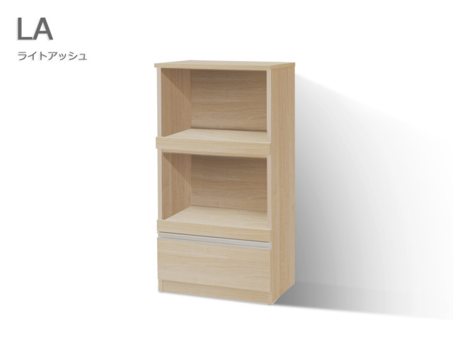 セミオーダーレンジ台LASCO 2段家電収納（幅40～60cm×奥行42/47/52cm