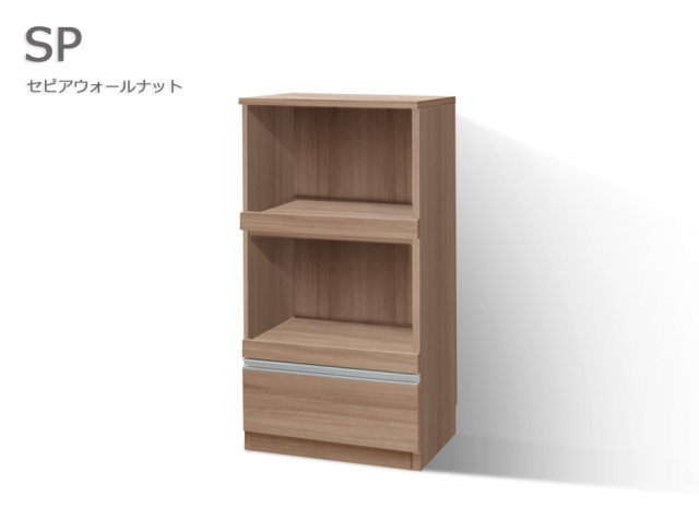 セミオーダーレンジ台LASCO 2段家電収納（幅40～60cm×奥行42/47/52cm