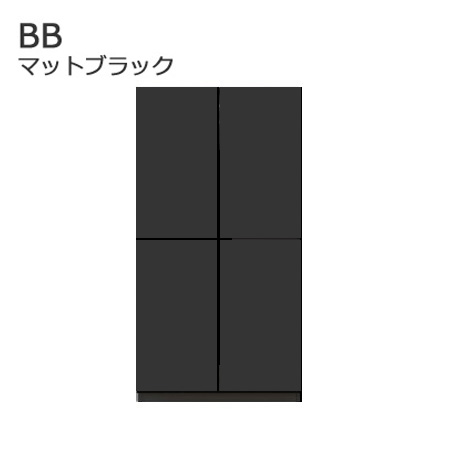 セミオーダー本棚 BOOKER［ブッカー］上下段板扉 幅56～70cm