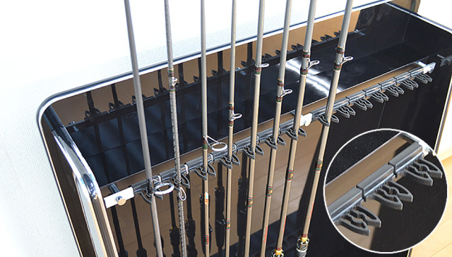 ZANE（ゼイン）ロッドスタンド・14本収納タイプ・シャインブラック