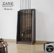 ZANE（ゼイン）ロッドスタンド・７本収納タイプ・ウォールナット（幅45ｃｍ×奥行23ｃｍ×高さ90ｃｍ）
