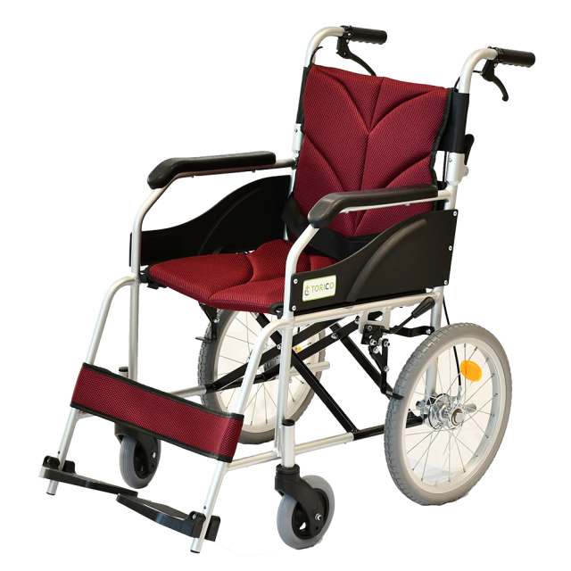 折りたたみ式介助用車椅子 ワインレッド 全品5%OFFクーポン配布中】車椅子 軽量 介助用 コンパクト 折りたたみ