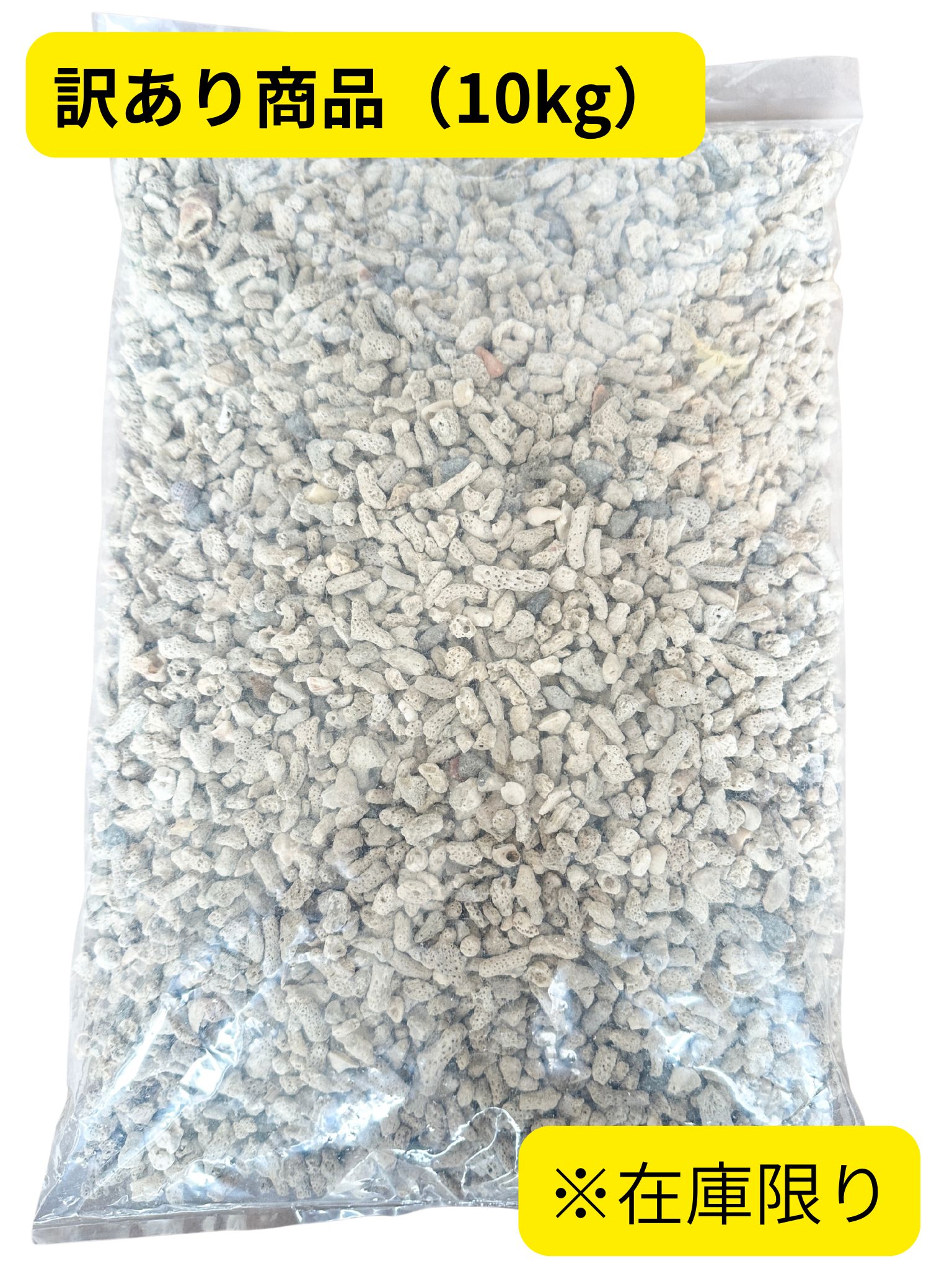 サンゴ砂【20ｍｍ/約10ｋｇ】【訳あり商品】※在庫限り - Not for overseas sale -