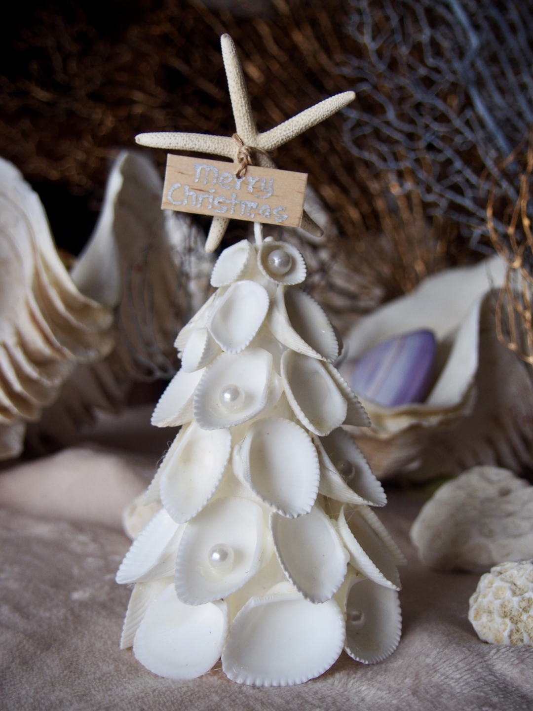 シェルツリー(アルカ)【約13ｃｍ前後/1個】クリスマス・ウエディング   En: Shell tree , Arca (size:13cm, per 1pc)