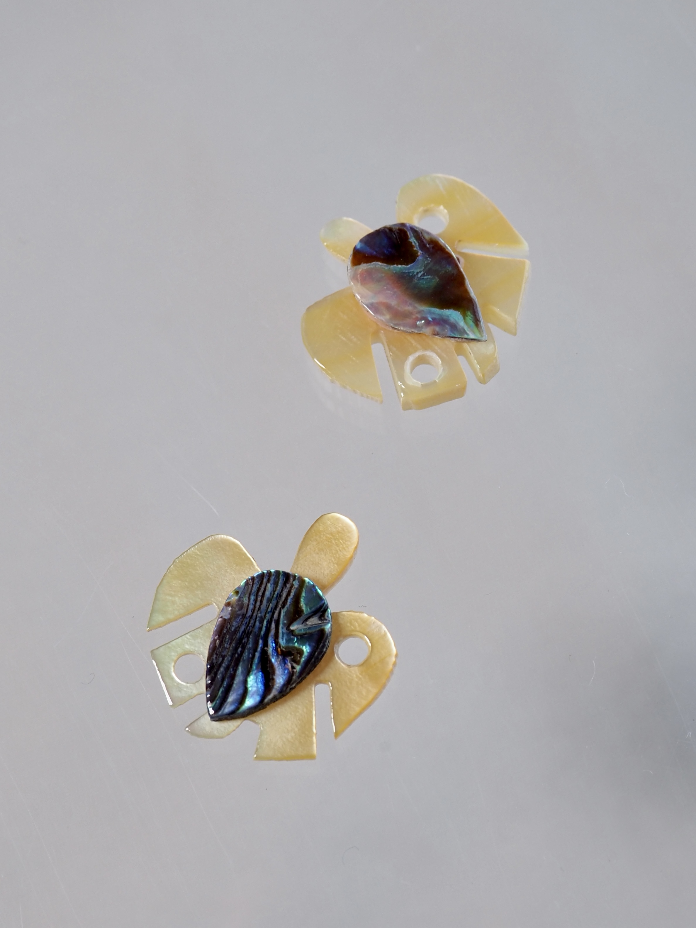タートルカット-65-（シロチョウガイ・アバロン）【約1.9cm/1枚】[メール便可]まとめ買い10%OFF   En: shell accesorry -turtle - wmop & abalone 貝殻