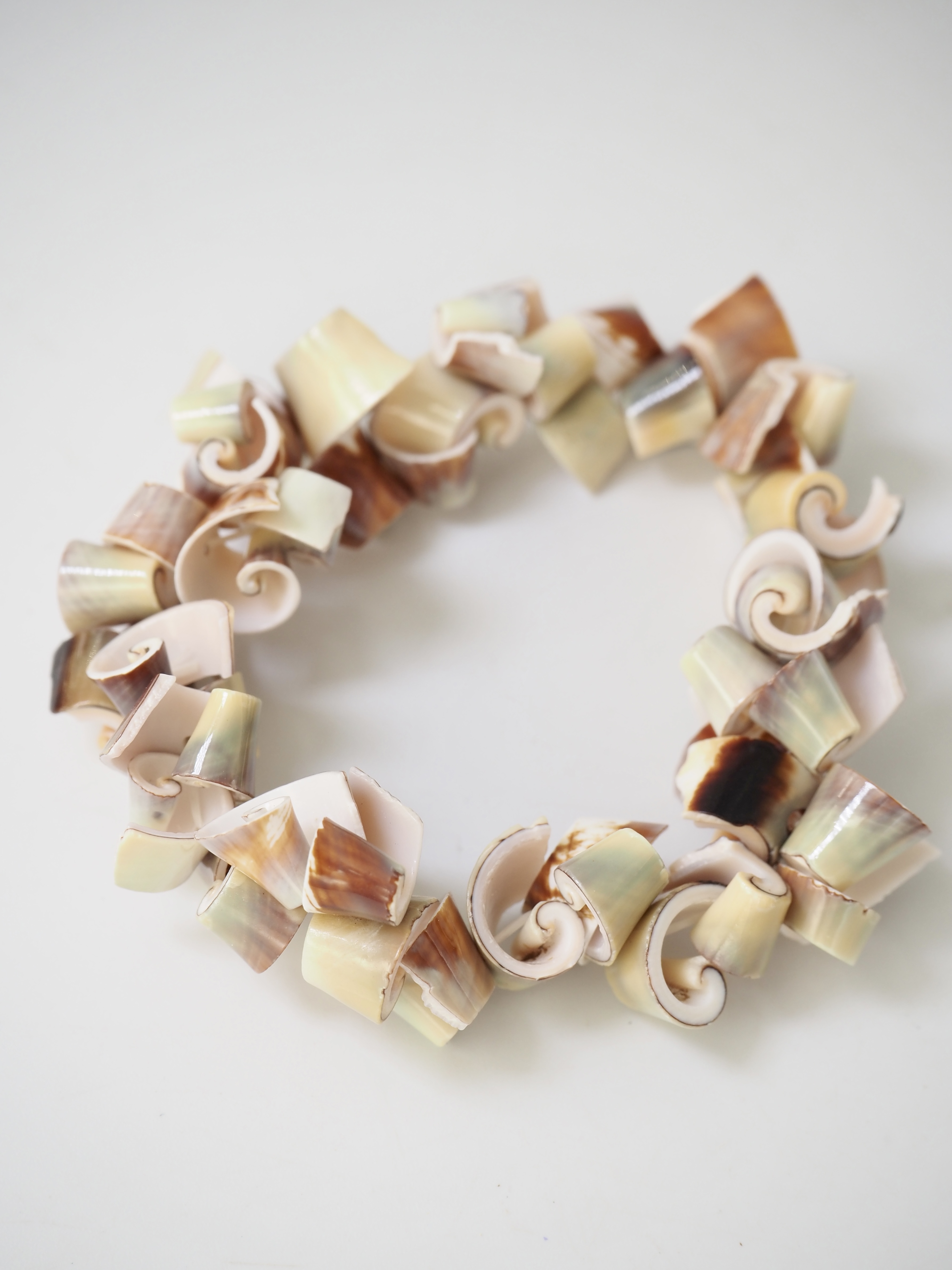 マガキガイブレスレット・ヘアゴム【直径約8cm/1個】[メール便可]まとめ買い10%OFF