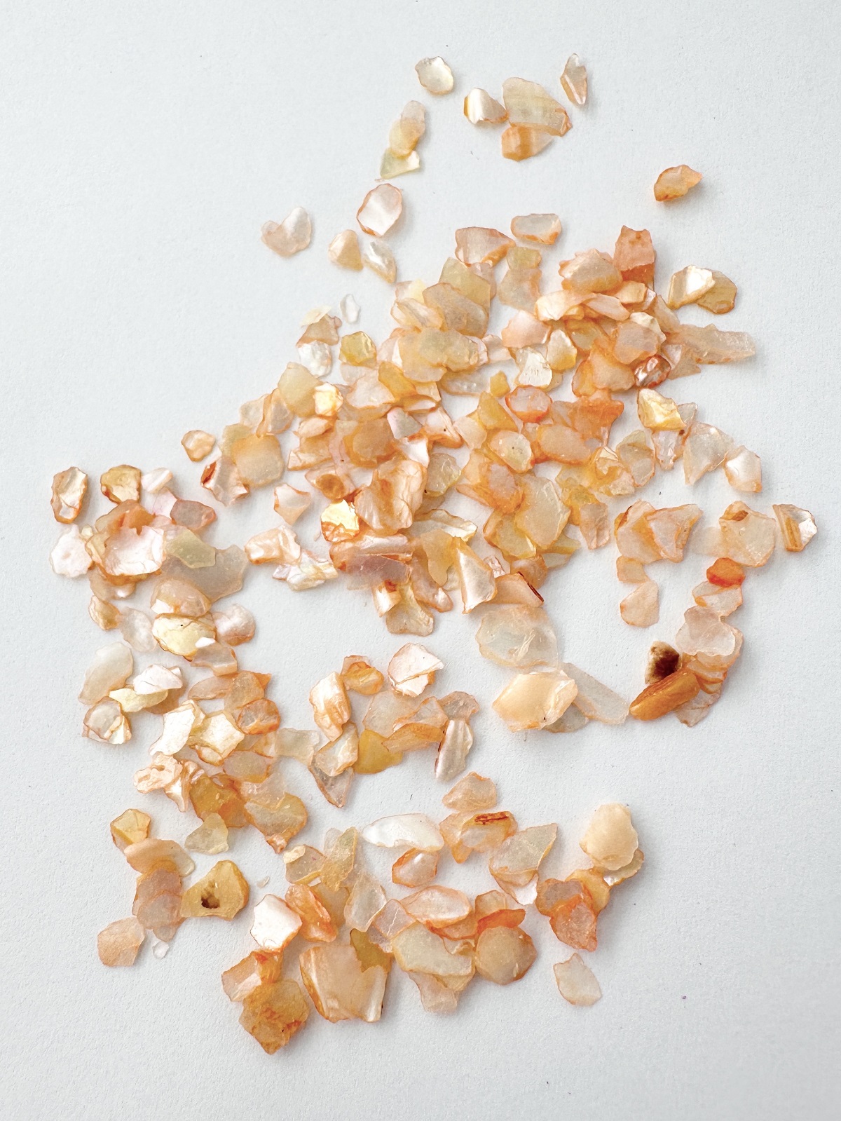 シェルフレーク(オレンジ)アコヤガイ【約2～5mm(約2g)】#2073[メール便可]まとめ買い20%OFF