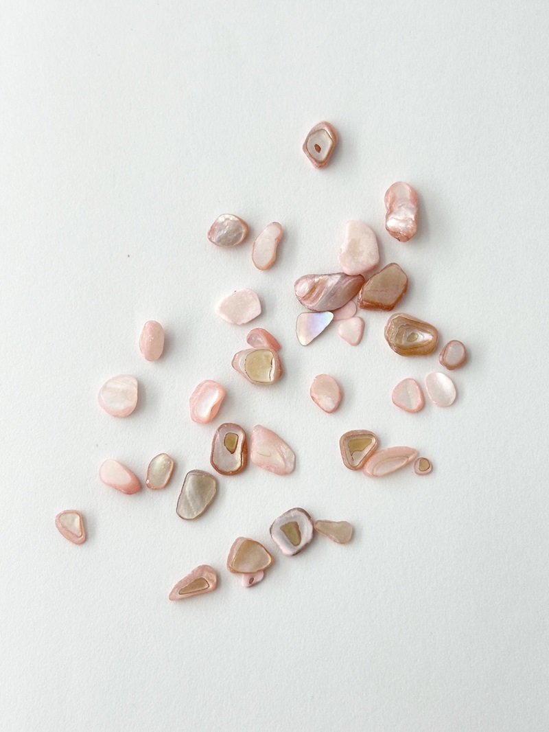 シェルフレーク ピンク(淡水真珠貝)【約3～10mm(約2g)】#2048[メール便可]まとめ買い20%OFF 貝殻