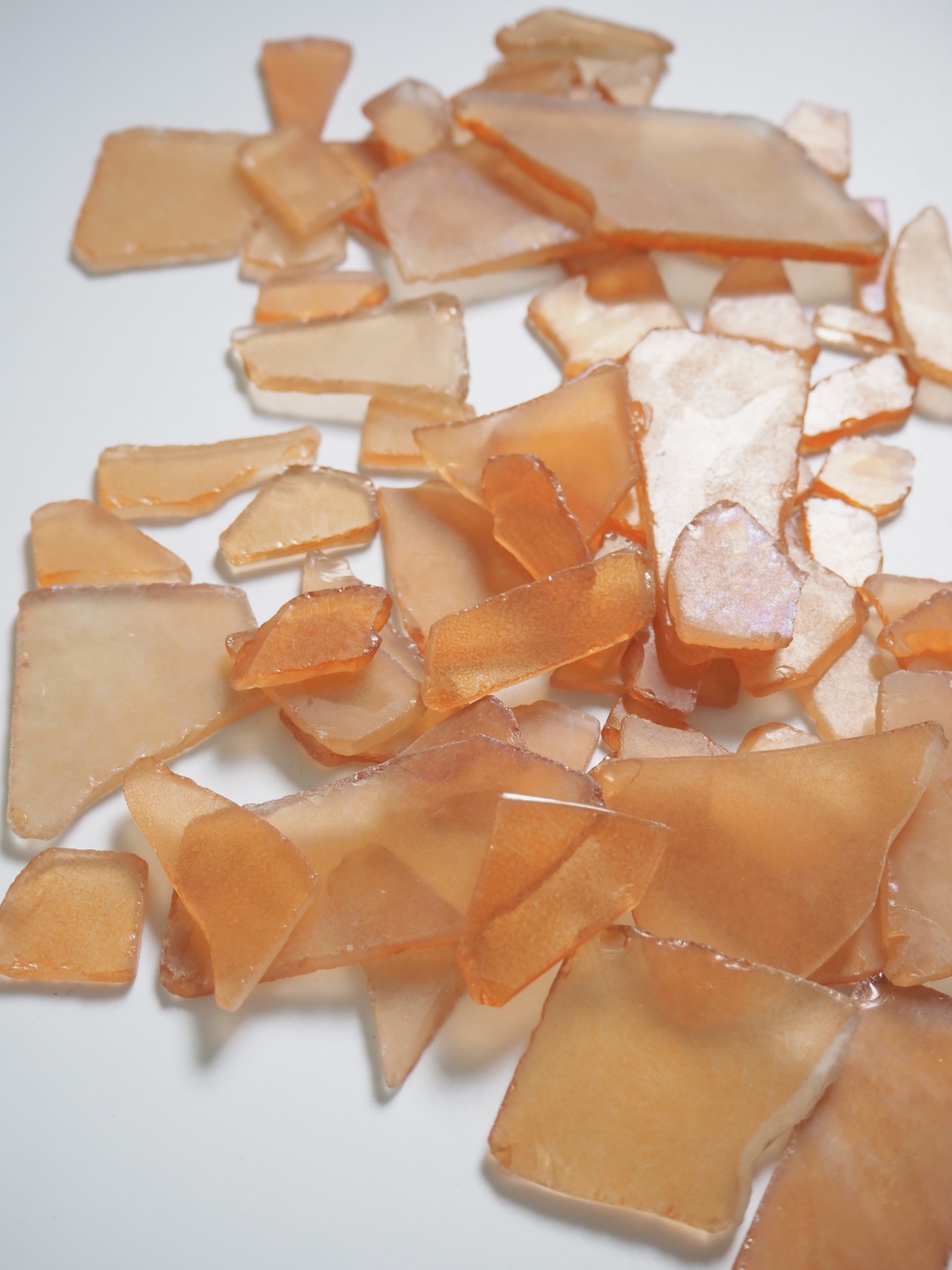 ビーチグラス(人工)単色売り-オレンジ-【約250ｇ】　[メール便可-3袋まで]  En: Beach Glass - orange (250g)
