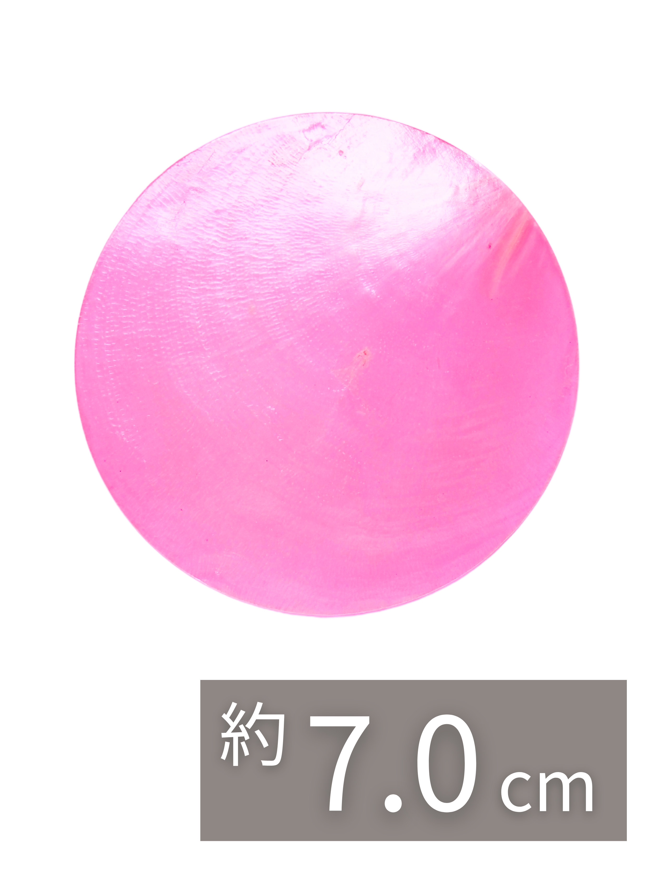 カピス 蛍光ピンク【約7cm/10枚】[メール便可-6袋まで]En:Capiz Round- Pink