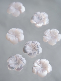 シェルビーズ -ハイビスカス ピンク(タカセガイ)【約12mm/1個】[メール便可]まとめ買い10%OFF #1003 En:Shell beads -Trocus 貝殻