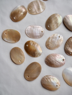 ブラウンリップ オーバル-4-（マベ）【約2.0cm/1枚】[メール便可]まとめ買い10%OFF En: Shell accessory,oval, brown lip 貝殻