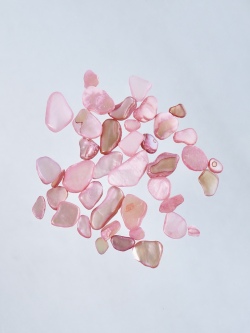 シェルフレーク ピンク(淡水真珠貝)【約3～10mm(約2g)】#2048[メール便可]まとめ買い20%OFF 貝殻