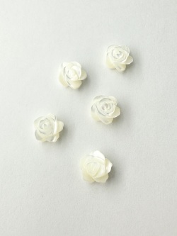 シェルビーズ-ローズ 小 縦穴(タカセガイ)【約8mm/1個】[メール便可]まとめ買い10%OFF #1044 貝殻