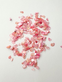 シェルフレーク(ピンク)アコヤガイ【約2～5mm(約2g)】#2074[メール便可]まとめ買い20%OFF