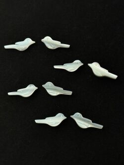 シェルビーズ - ことり 穴無(タカセガイ)【約6×14mm/1個】[メール便可]まとめ買い10%OFF #2103 En:Shell Beads -Trocus- 貝殻