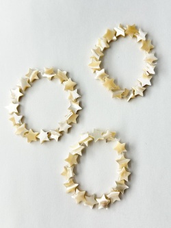 シェルビーズ - スター(タカセガイ)【約8×8mm/約16個・約10cm】[メール便可]まとめ買い10%OFF #1373 貝殻