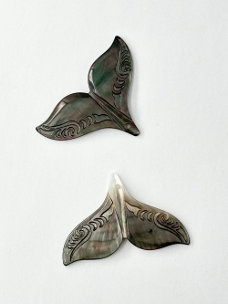 シェルパーツ - テール(クロチョウガイ)【約25×40mm/1個】[メール便可] まとめ買い10%OFF #2116 En:-Shell parts -Black MOP 貝殻