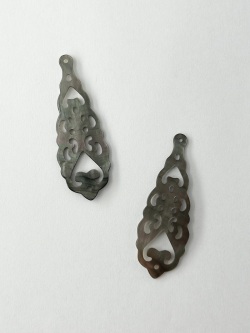 シェルパーツ - デザイン(クロチョウガイ)【約16×45mm/1個】[メール便可] まとめ買い10%OFF #2139 En:-Shell parts -Black MOP 貝殻