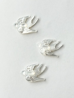 シェルビーズ - ツバメ(シロチョウガイ)【約20×13mm/1個】[メール便可]まとめ買い10%OFF #2174 En:Shell Beads -White MOP 貝殻
