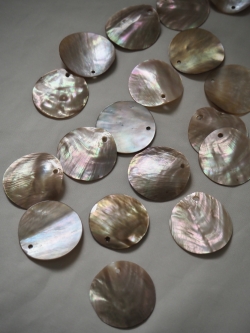 ラウンドカット-29-（マベ）【約3cm/1枚】[メール便可]まとめ買い10%OFF  En: Shell accessory,round, brown lip