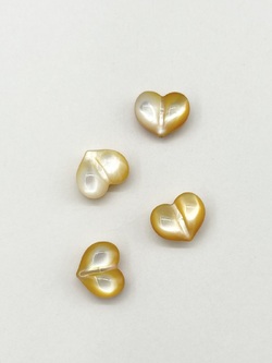 シェルパーツ-ハート(シロチョウガイ)【約10×12mm/1個】[メール便可]まとめ買い10%OFF #2182 En: Shell Beads -White MOP 貝殻