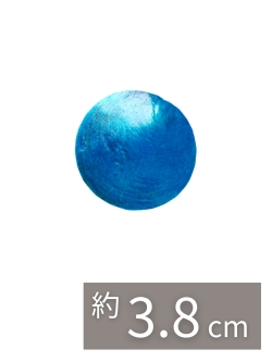 カピスブルー1.5インチ【約3.8cm/10枚】[メール便可] En:Capiz Round- blue