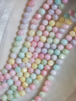 淡水真珠貝 -パステルカラー- 丸ビーズ【約5mm】＃233[メール便可] En:Freshwater pearl MOP - Shell Beads 貝殻